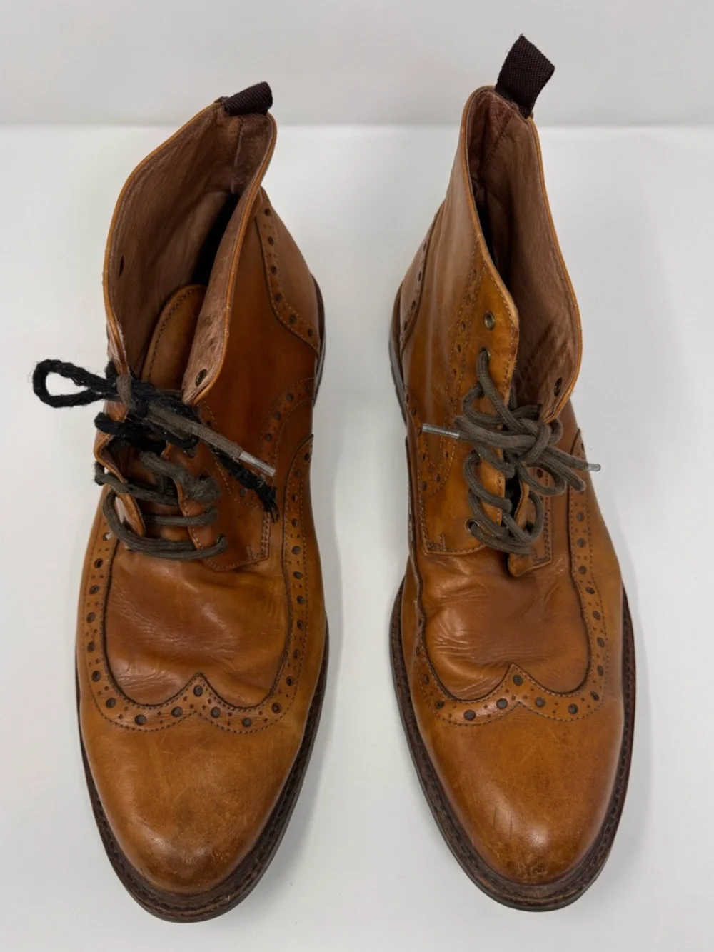 Gordon‎ Rush Wingtip Size 14 Laceup Boots, leather, stafford, preppy, boho, work